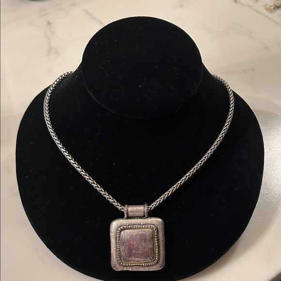 Chico's Jewelry - Chico's Silver Square Pendant Necklace